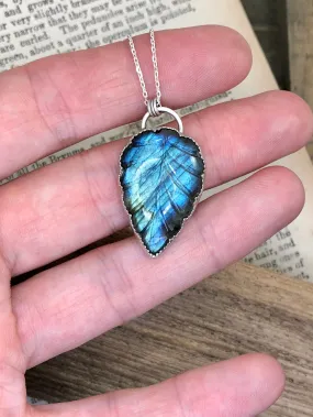 Labradorite Leaf Necklace