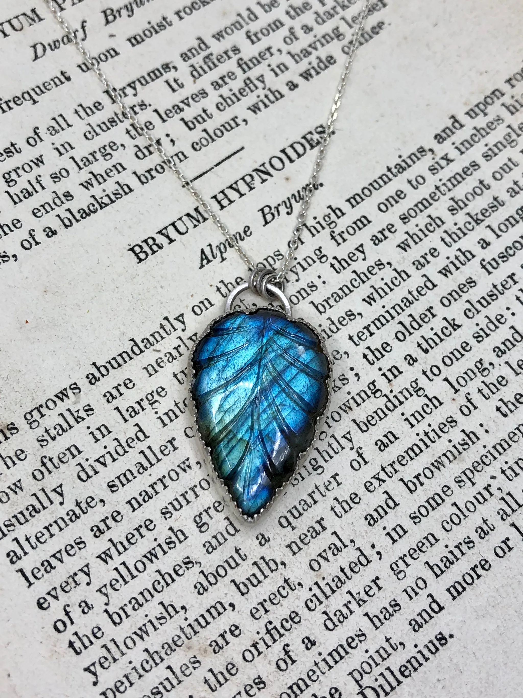 Labradorite Leaf Necklace