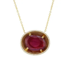 Large Tourmaline Reliquary Necklace