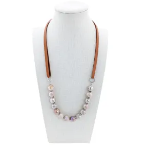 Leather & Moonstone Necklace