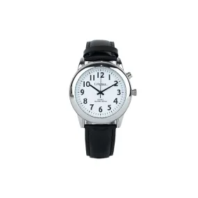 Lifemax RNIB Talking Atomic Watch for Ladies - Elegant Leather Strap, High Vision Dial, Time & Date Announcement