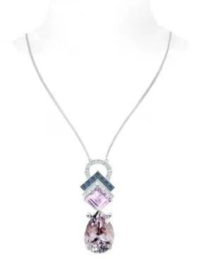 Lovito Drop Necklace - Pink Pear W076