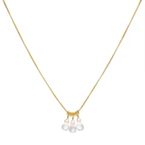 Luna' Moonstone Cluster Necklace