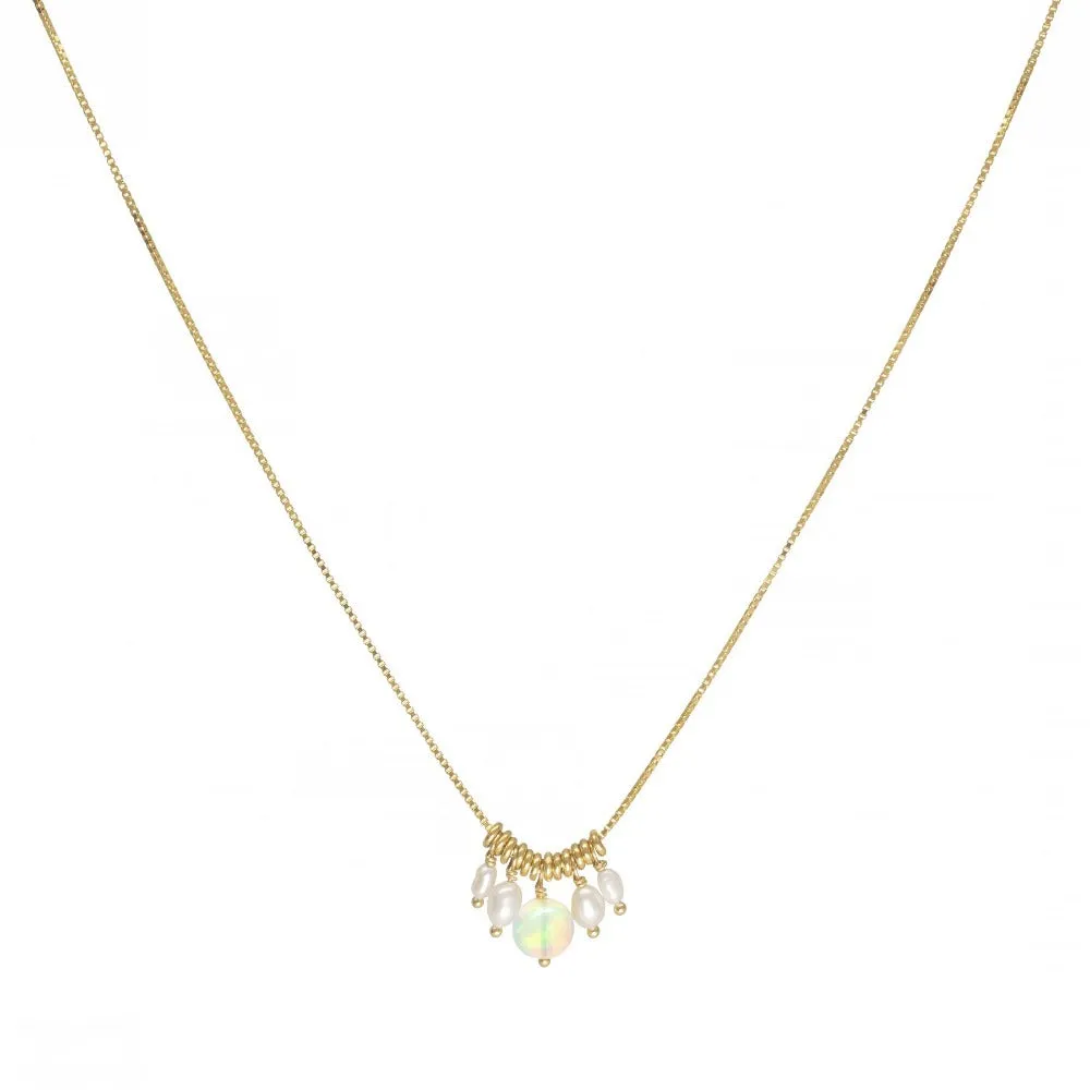 Luna Pearl & Opal Necklace