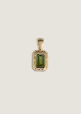 Lyra Emerald Cut Pendant Green Tourmaline