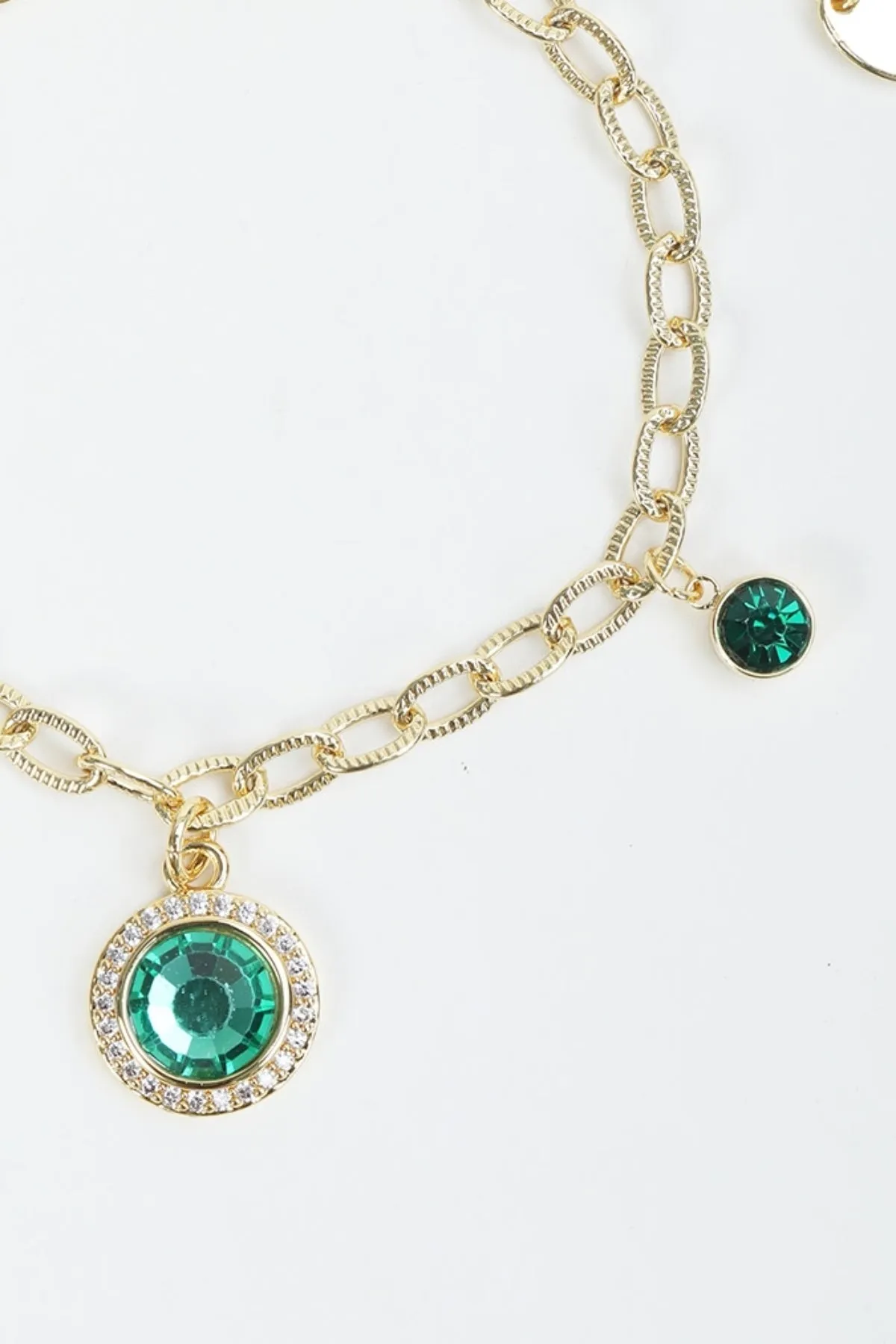 May Birthstone Charm Bracelet