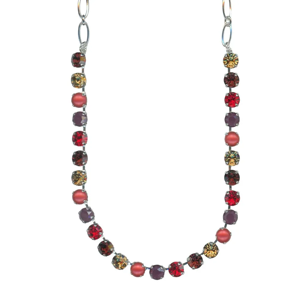 Medium Everyday Necklace in "Bonfire" - Rhodium