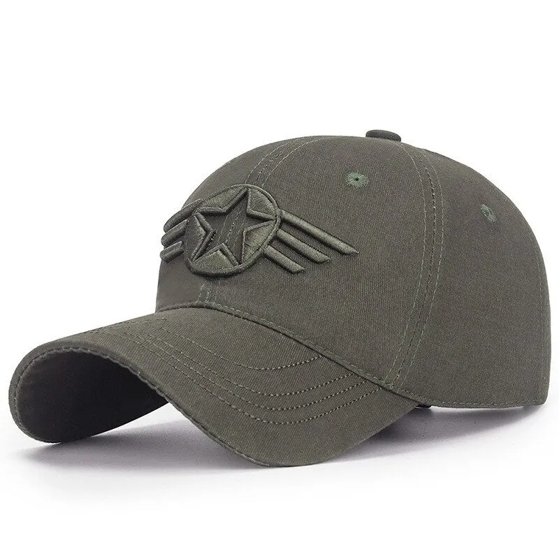 Men's Baseball Cap Women Snapback Hat Cotton Tactical Cap Black Camouflage Army Caps 3D Embroidery Bone Trucker