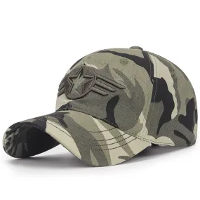 Men's Baseball Cap Women Snapback Hat Cotton Tactical Cap Black Camouflage Army Caps 3D Embroidery Bone Trucker