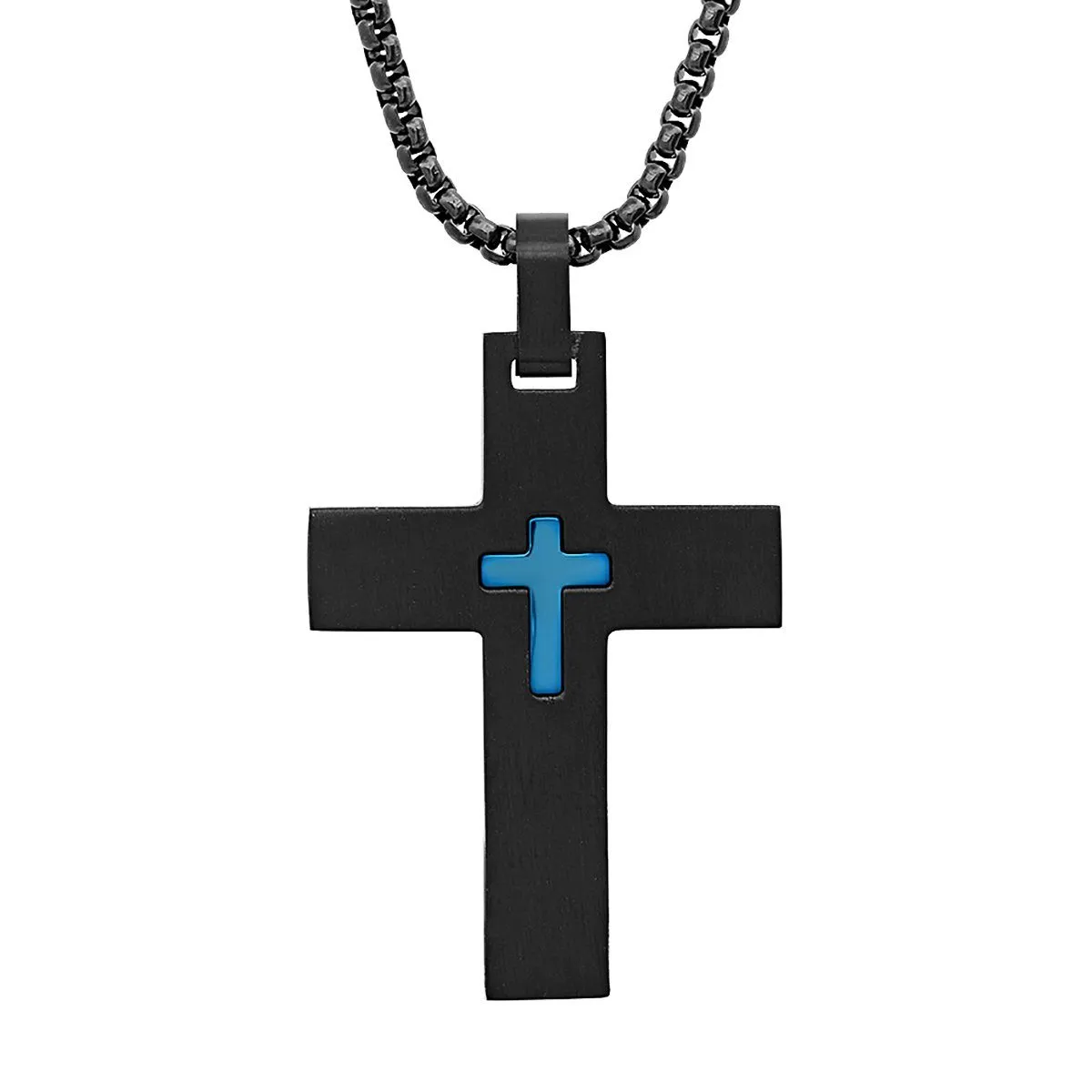 Men's IP Stainless Steel Cross Pendant