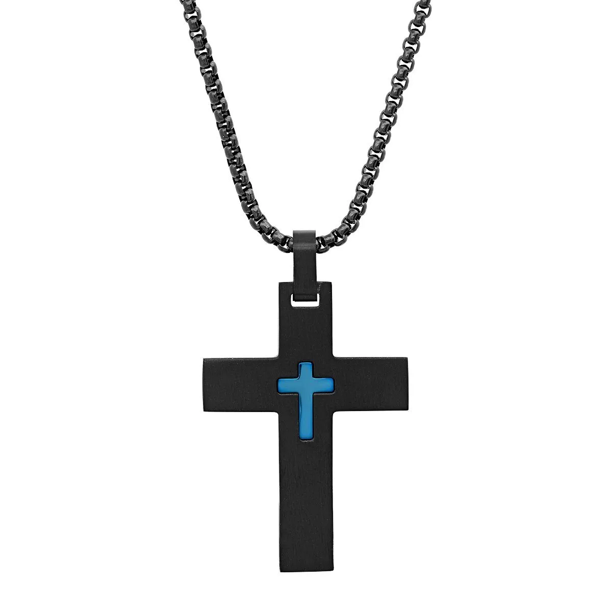Men's IP Stainless Steel Cross Pendant