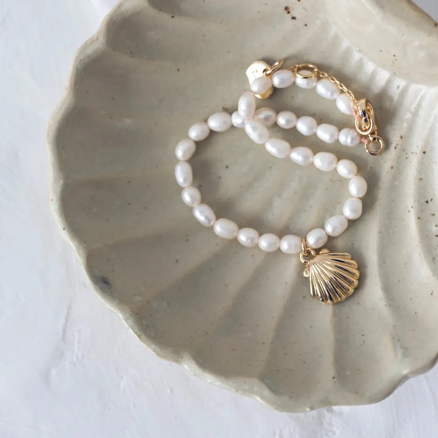Mermaid Shell and Pearl Bracelet