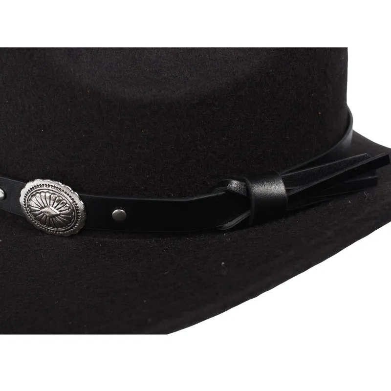 Metal Sunflowers Decorate Leather Hat Bands