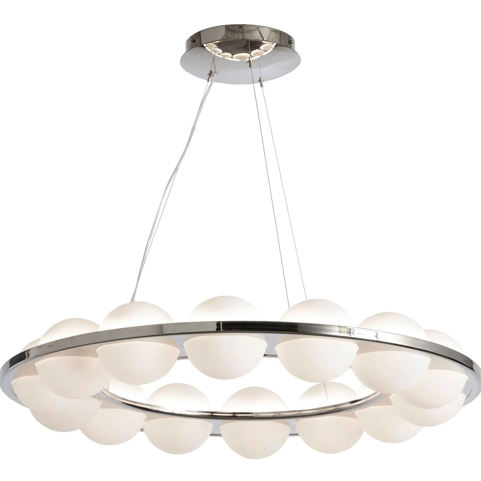 Modern Round Frosted Ball Chandelier | Limelight | Stil Lux