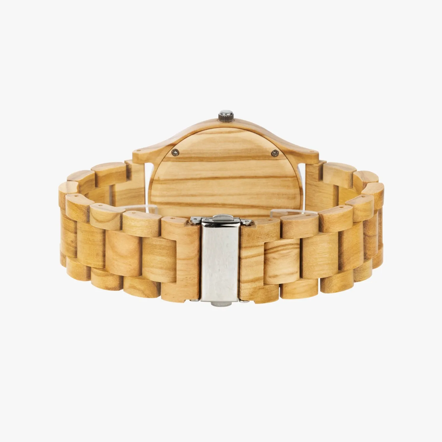 Montre en bois de bois d'olivier italien "Arbre Rouge" (206)