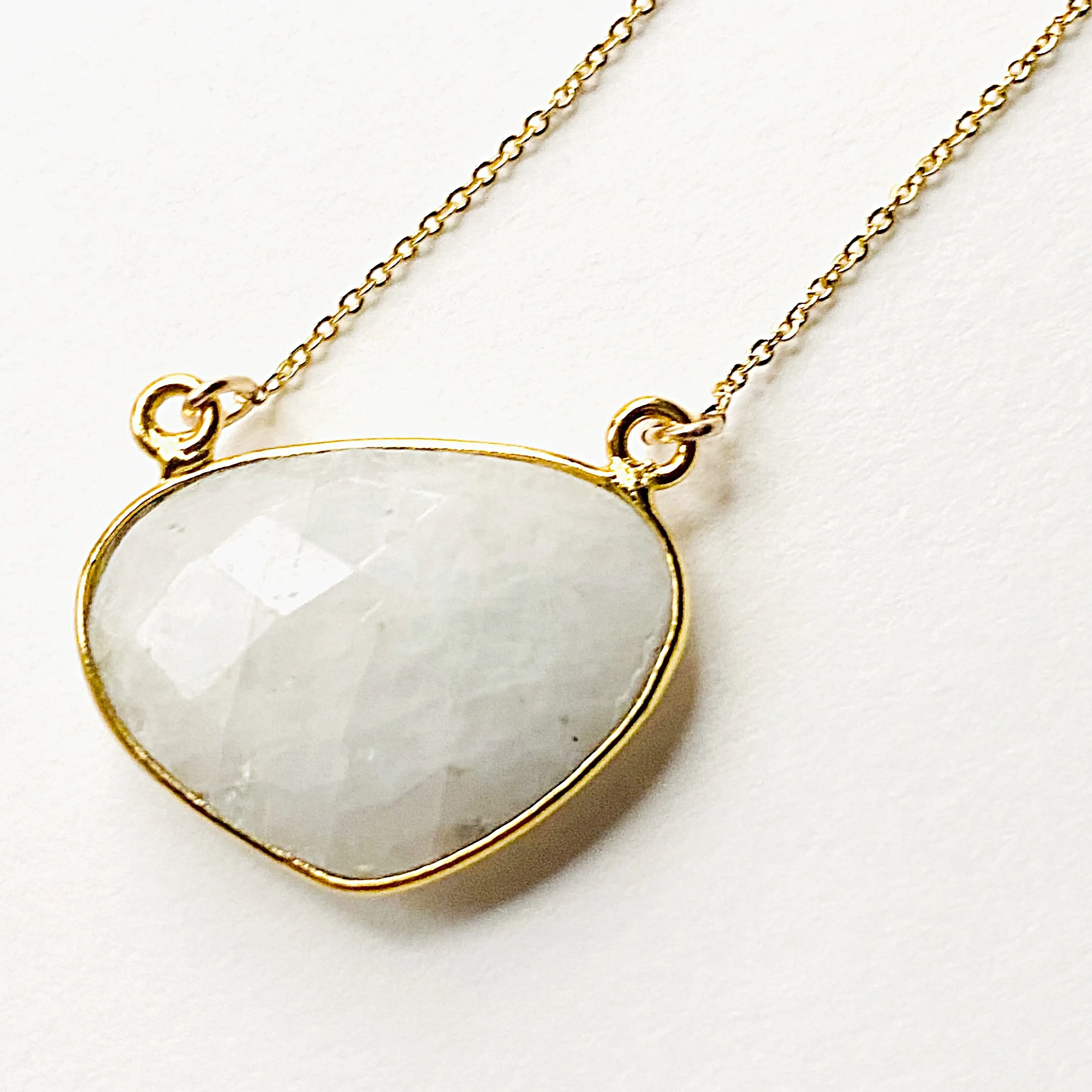 Moonstone Necklace, Gemstone Necklace , Gold Filled Gemstone Necklace