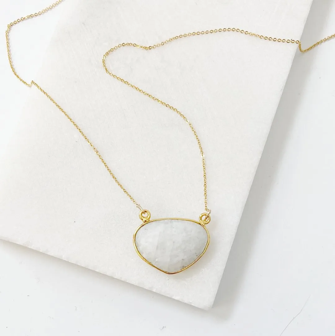 Moonstone Necklace, Gemstone Necklace , Gold Filled Gemstone Necklace