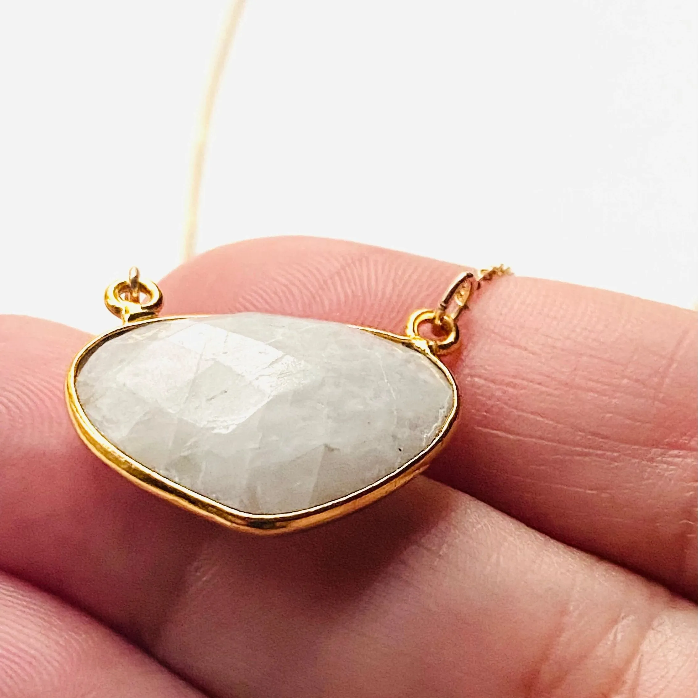 Moonstone Necklace, Gemstone Necklace , Gold Filled Gemstone Necklace
