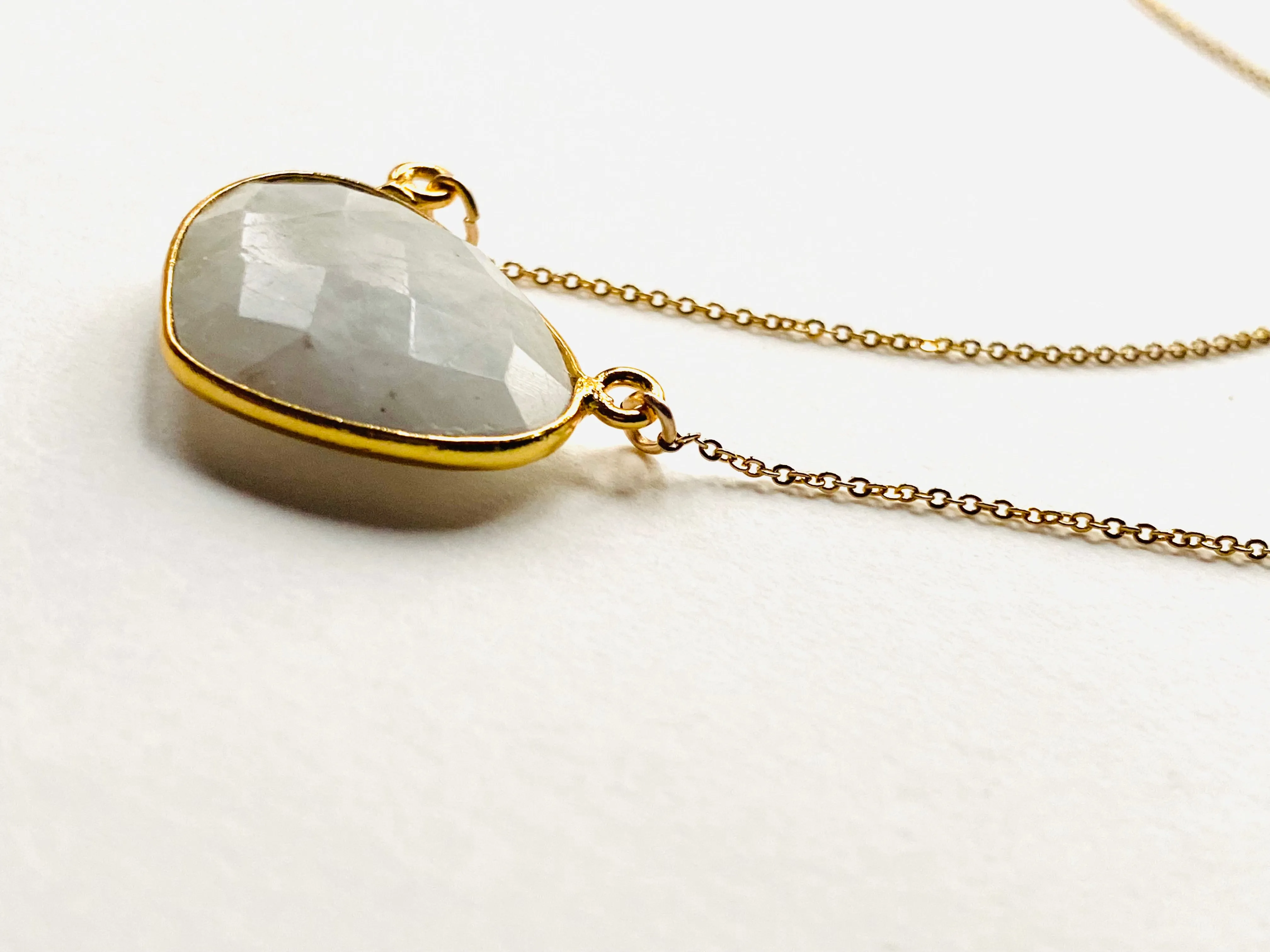 Moonstone Necklace, Gemstone Necklace , Gold Filled Gemstone Necklace