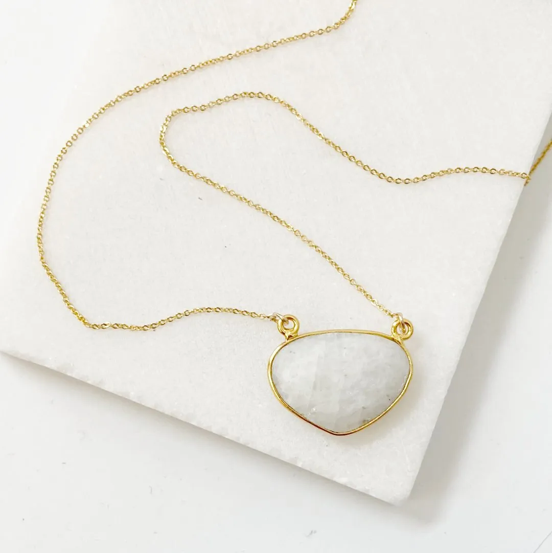 Moonstone Necklace, Gemstone Necklace , Gold Filled Gemstone Necklace