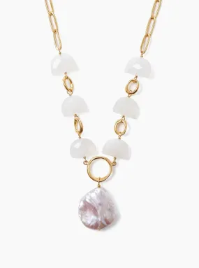 Moonstone Pearl Luna Necklace