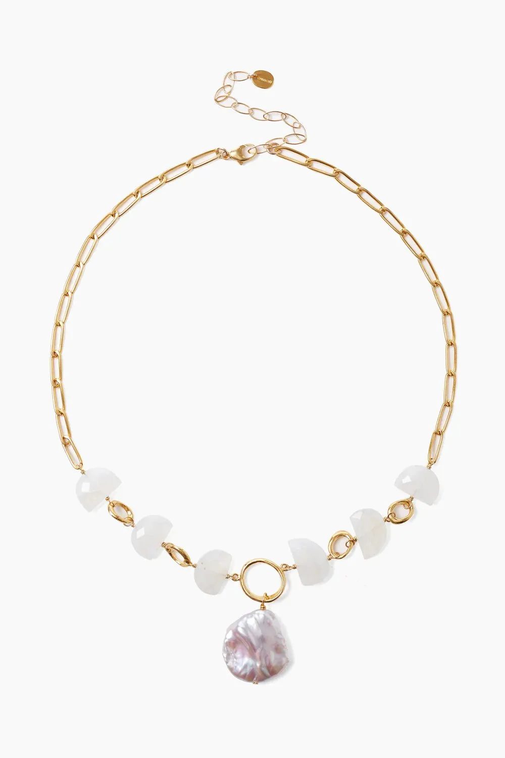 Moonstone Pearl Luna Necklace