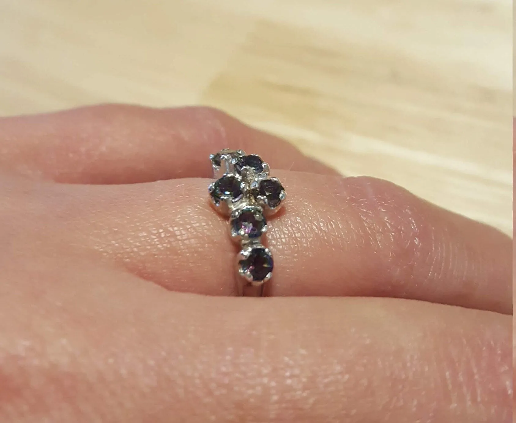 Mystic Topaz Ring - Vintage Purple Ring - Real Mystic Topaz Ring