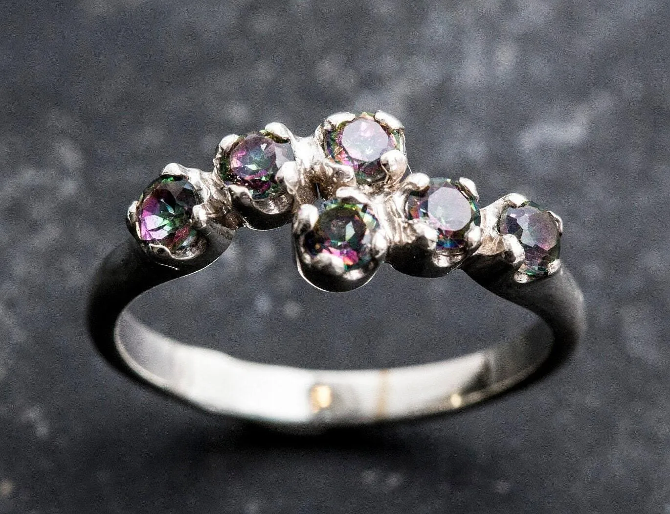 Mystic Topaz Ring - Vintage Purple Ring - Real Mystic Topaz Ring