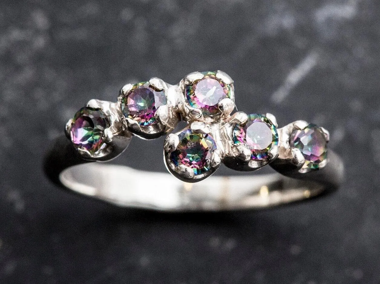 Mystic Topaz Ring - Vintage Purple Ring - Real Mystic Topaz Ring