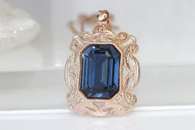 NAVY BLUE NECKLACE,