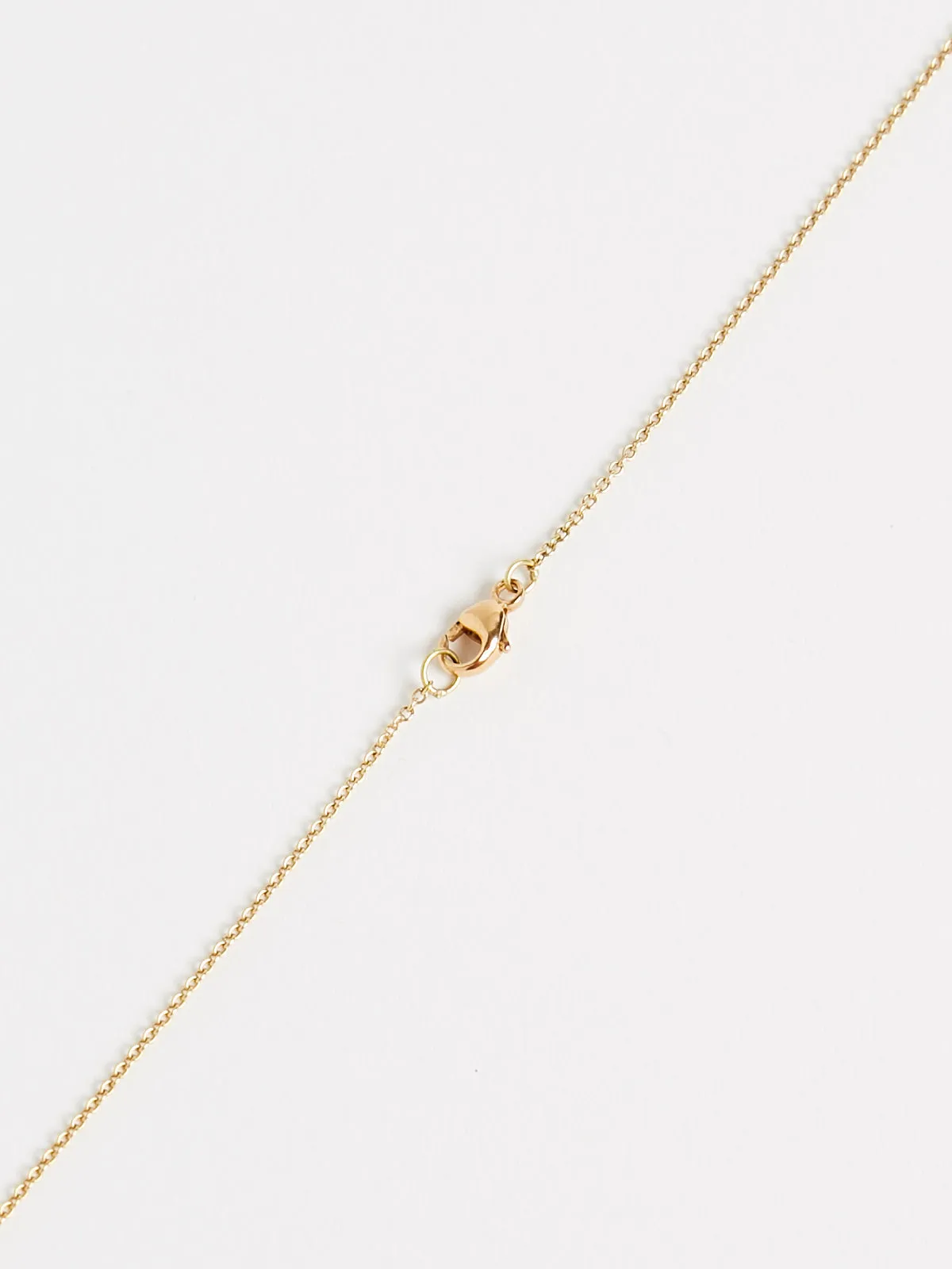 Necklace in 18k Yellow Gold with Grey Moonstone Pendant