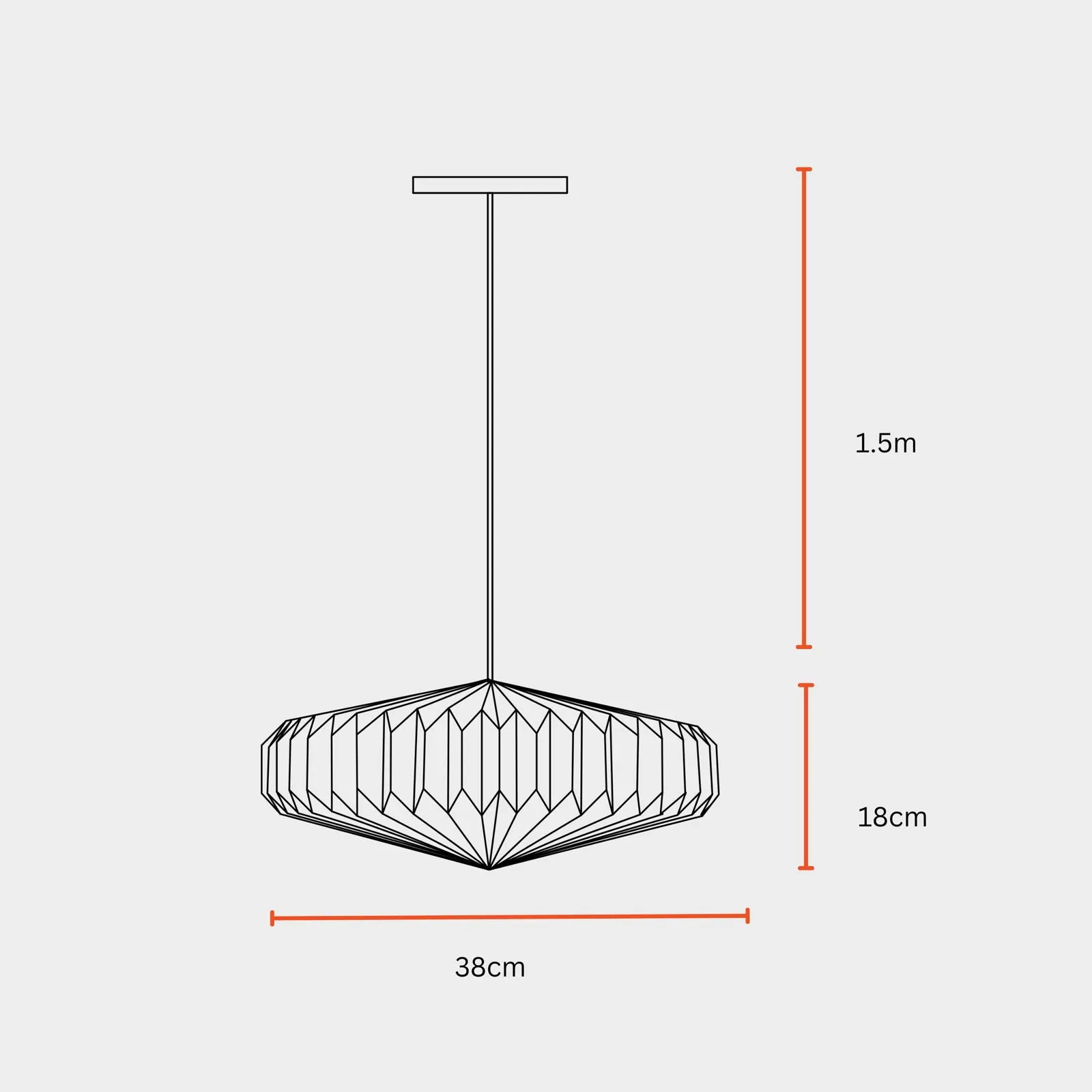 Oblong 2 - Linen Pendant Lamp