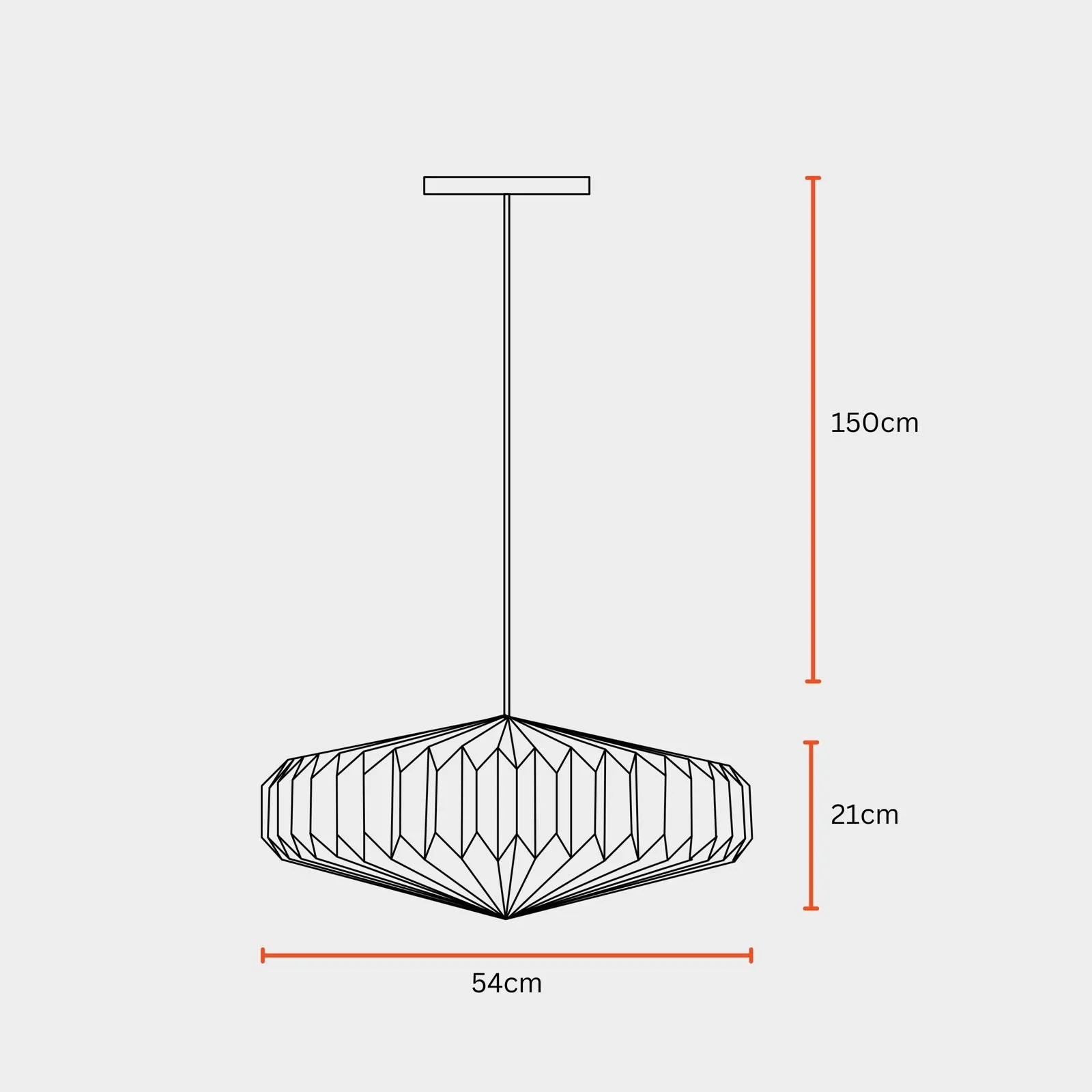 Oblong 2 - Linen Pendant Lamp