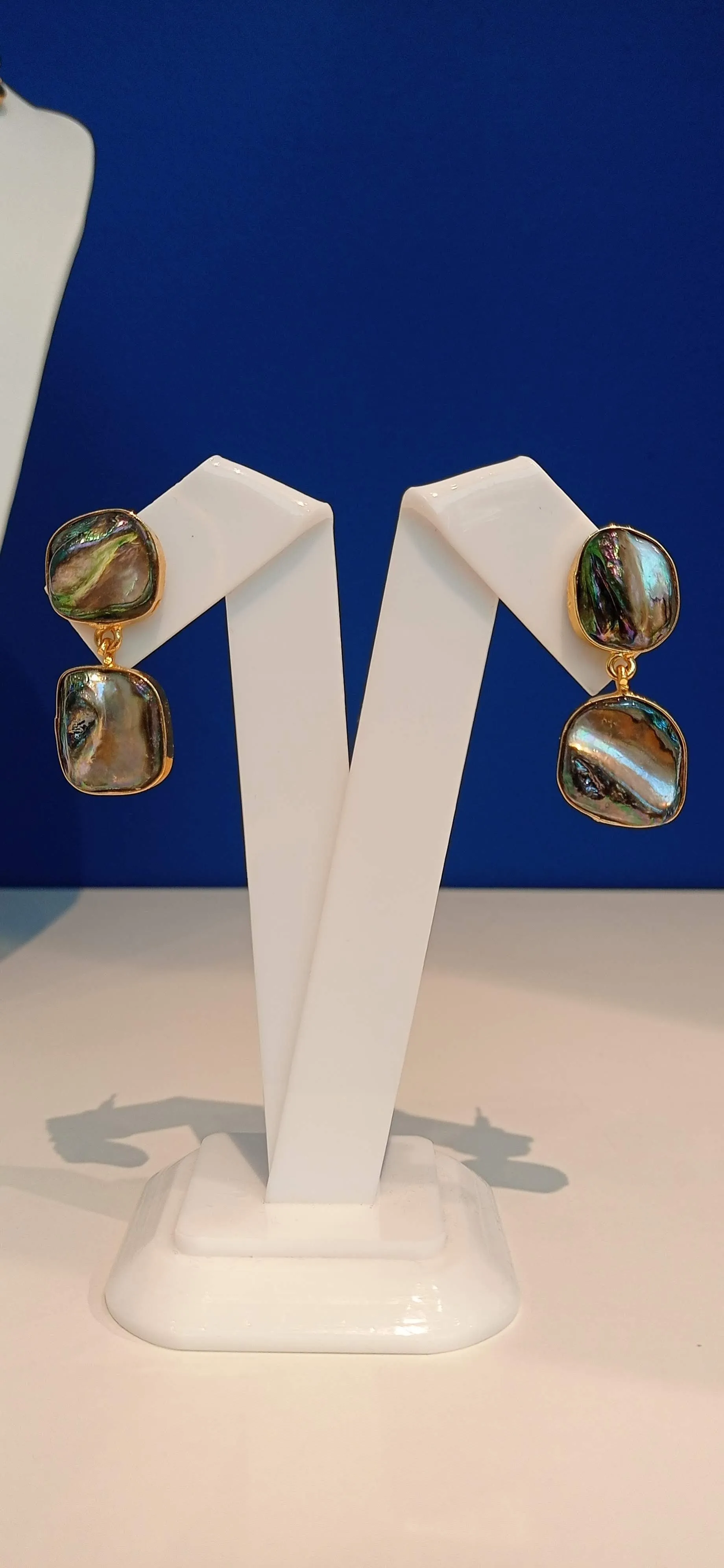Olessia Grey Opal Necklace and Earrings Set