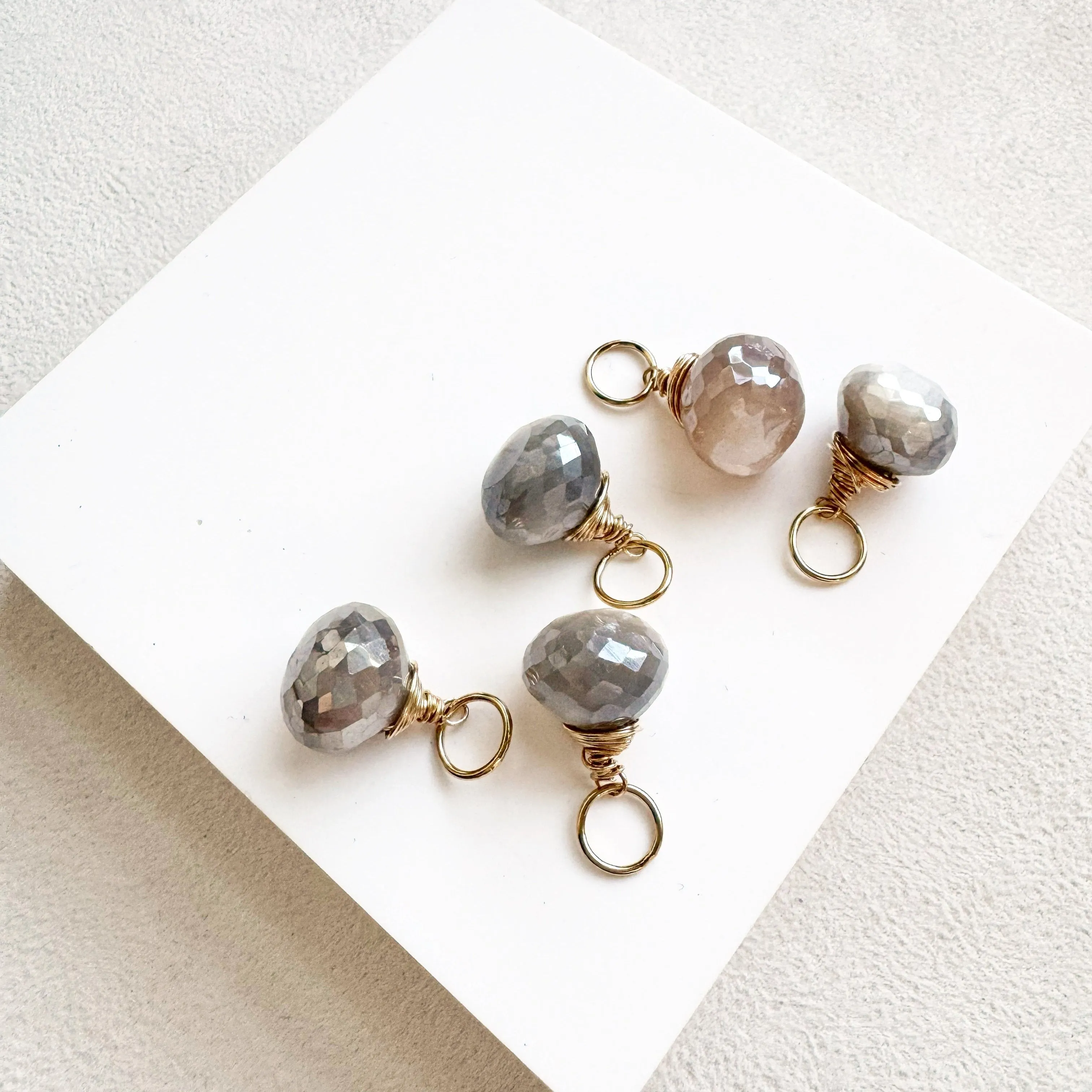 Onion Cut Moonstone Bijou Charm