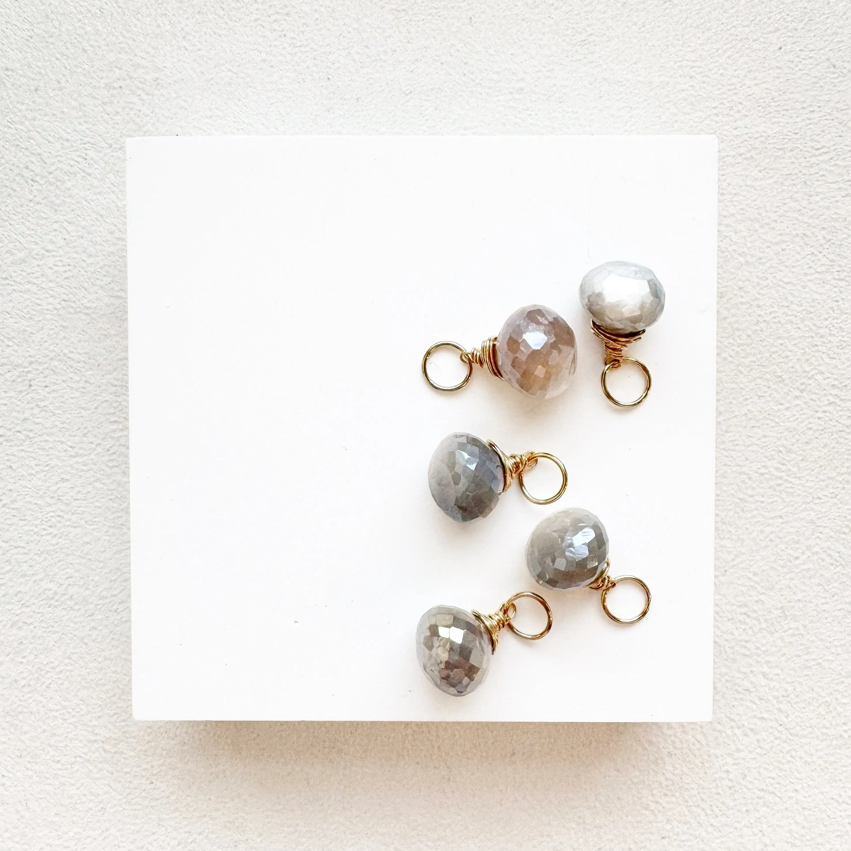 Onion Cut Moonstone Bijou Charm