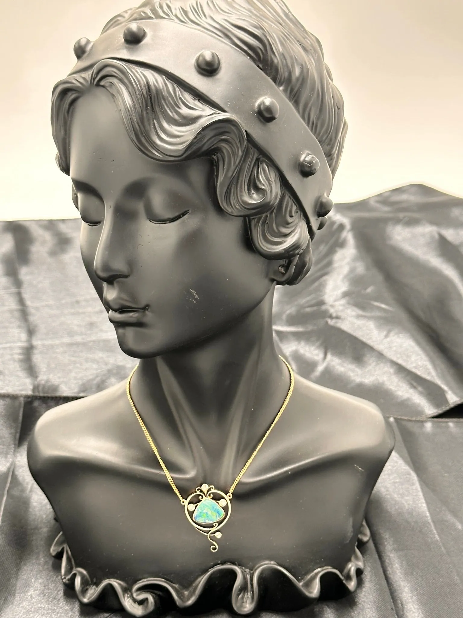 Opal and Diamond Necklace