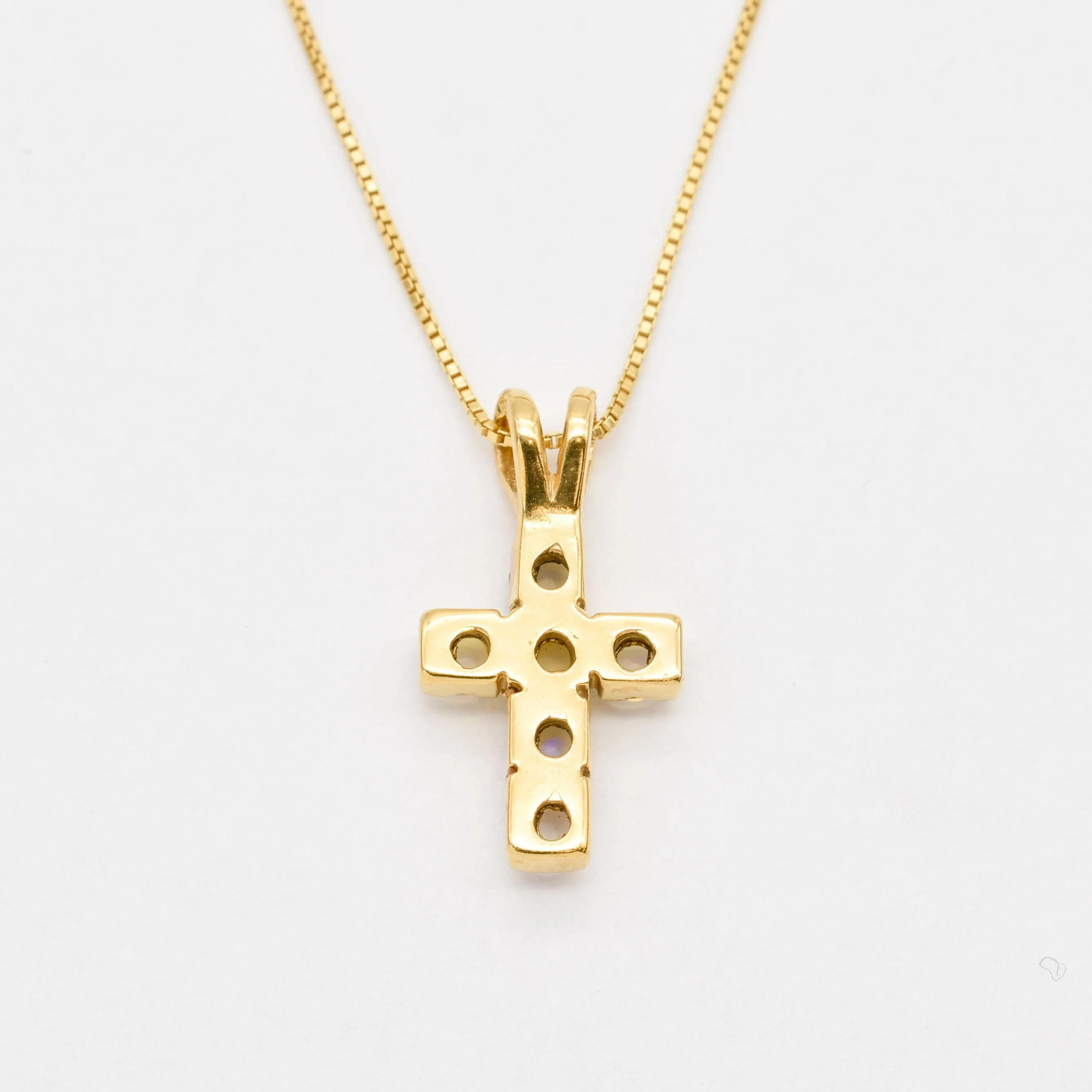 Opal Cross Pendant - Natural Opal Necklace - October Birthstone Necklace