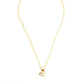 Open Heart Rosary Necklace