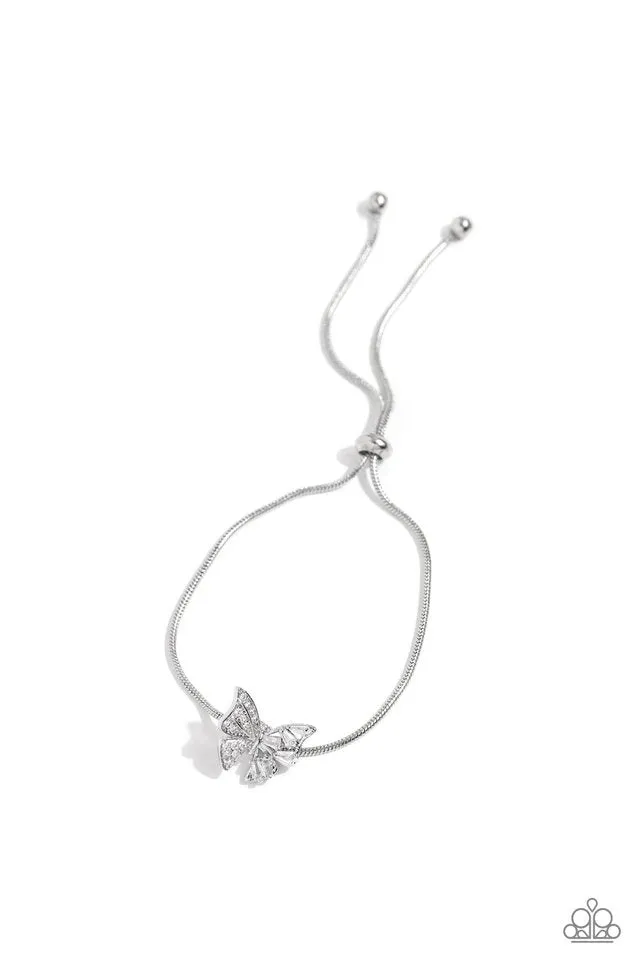Paparazzi Bracelet ~ Adjustable Allure - White