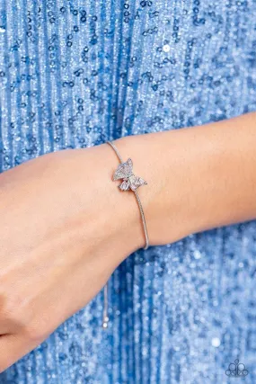 Paparazzi Bracelet ~ Adjustable Allure - White