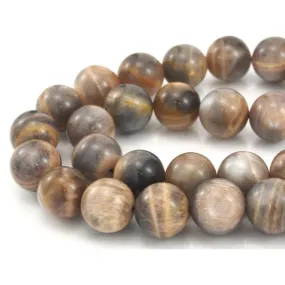 Peach Moonstone Smooth Rounds 13mm Strand