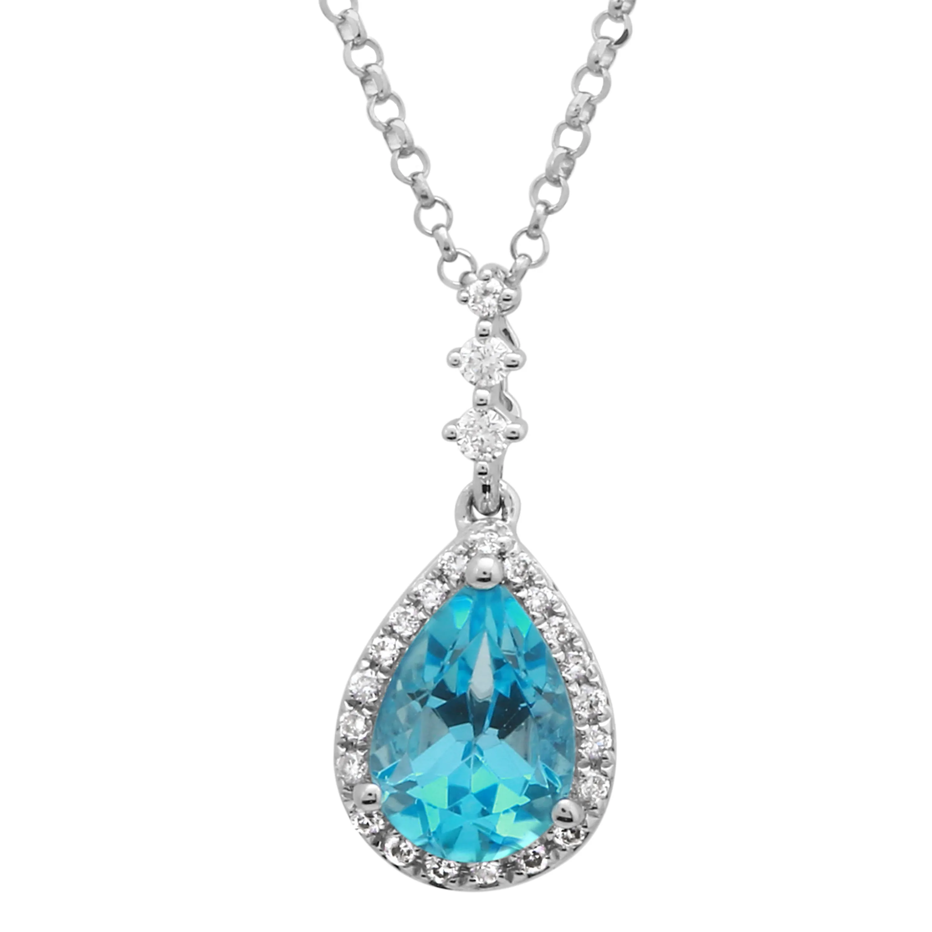 Pear Topaz Halo