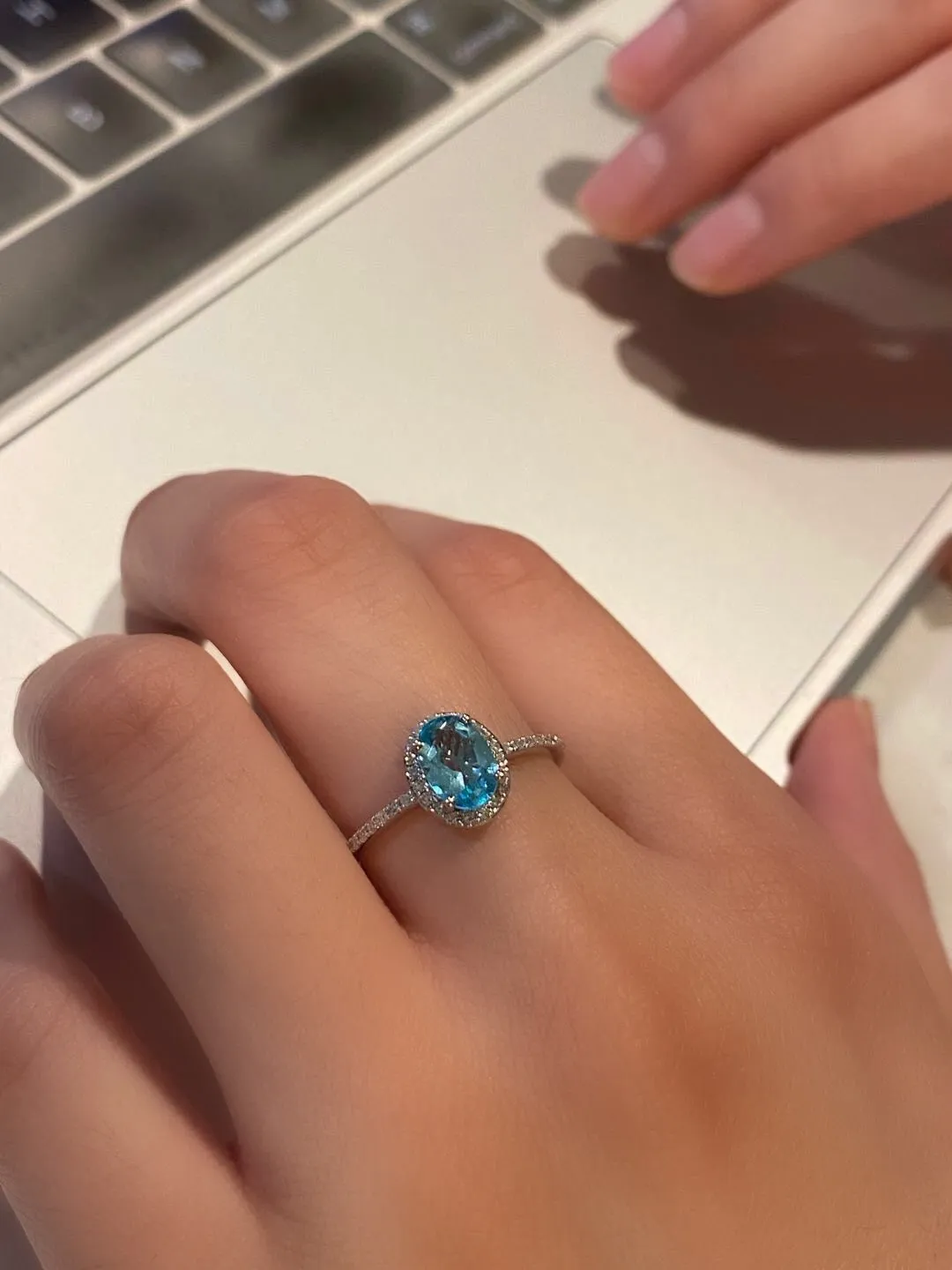 Pear Topaz Halo