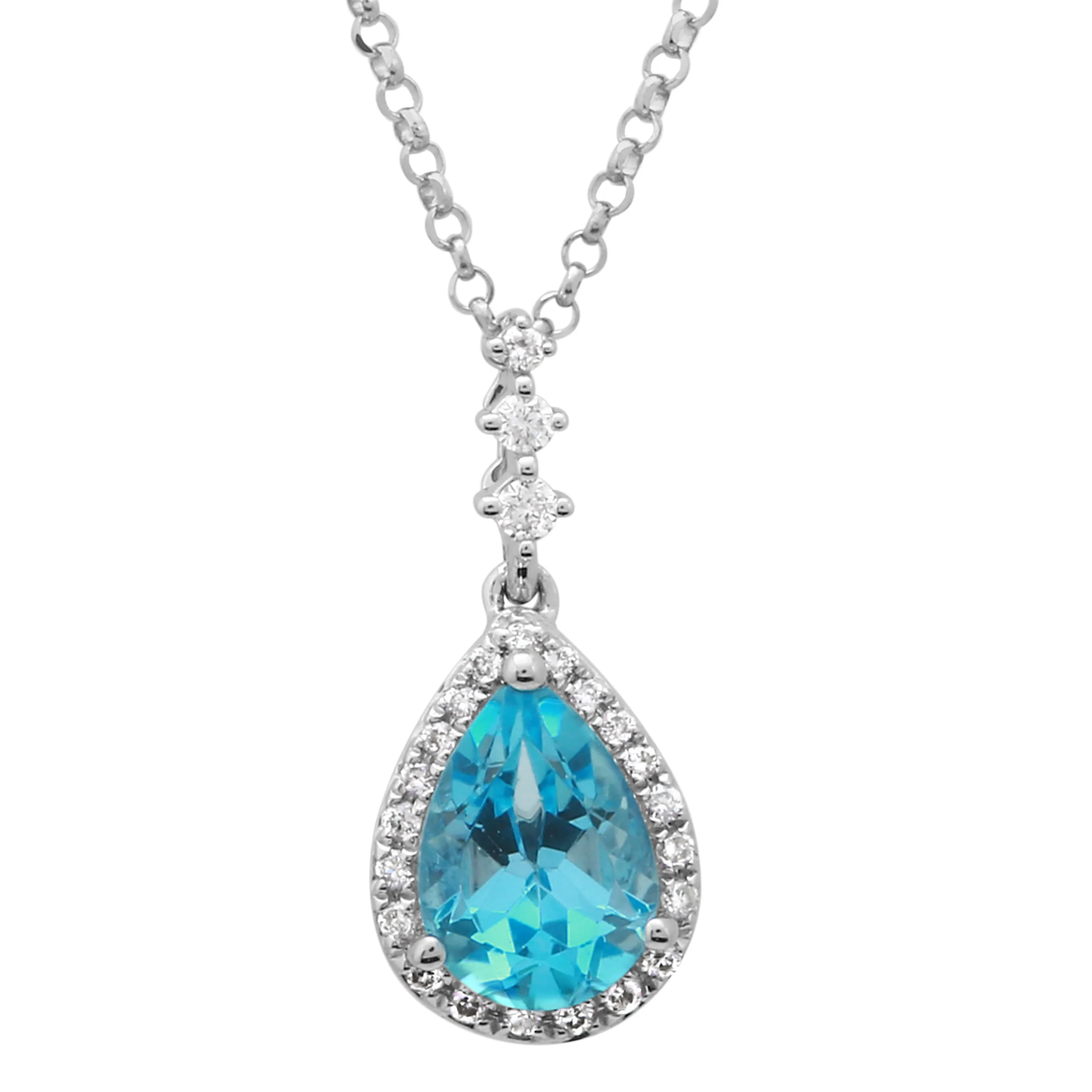Pear Topaz Halo