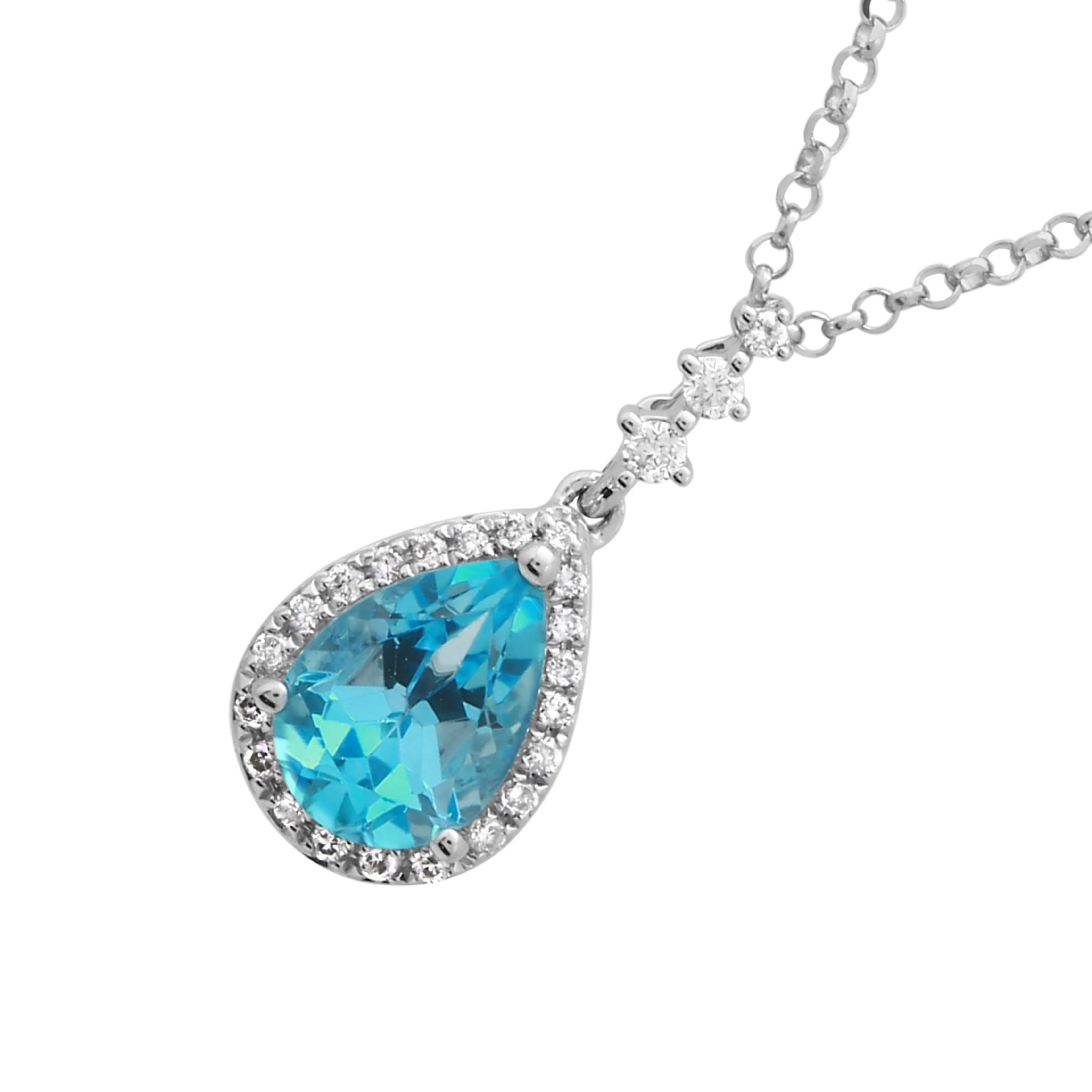 Pear Topaz Halo