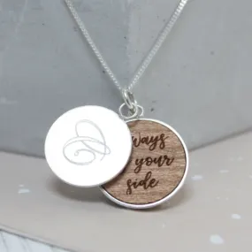 Personalised Secret Message Disc Necklace