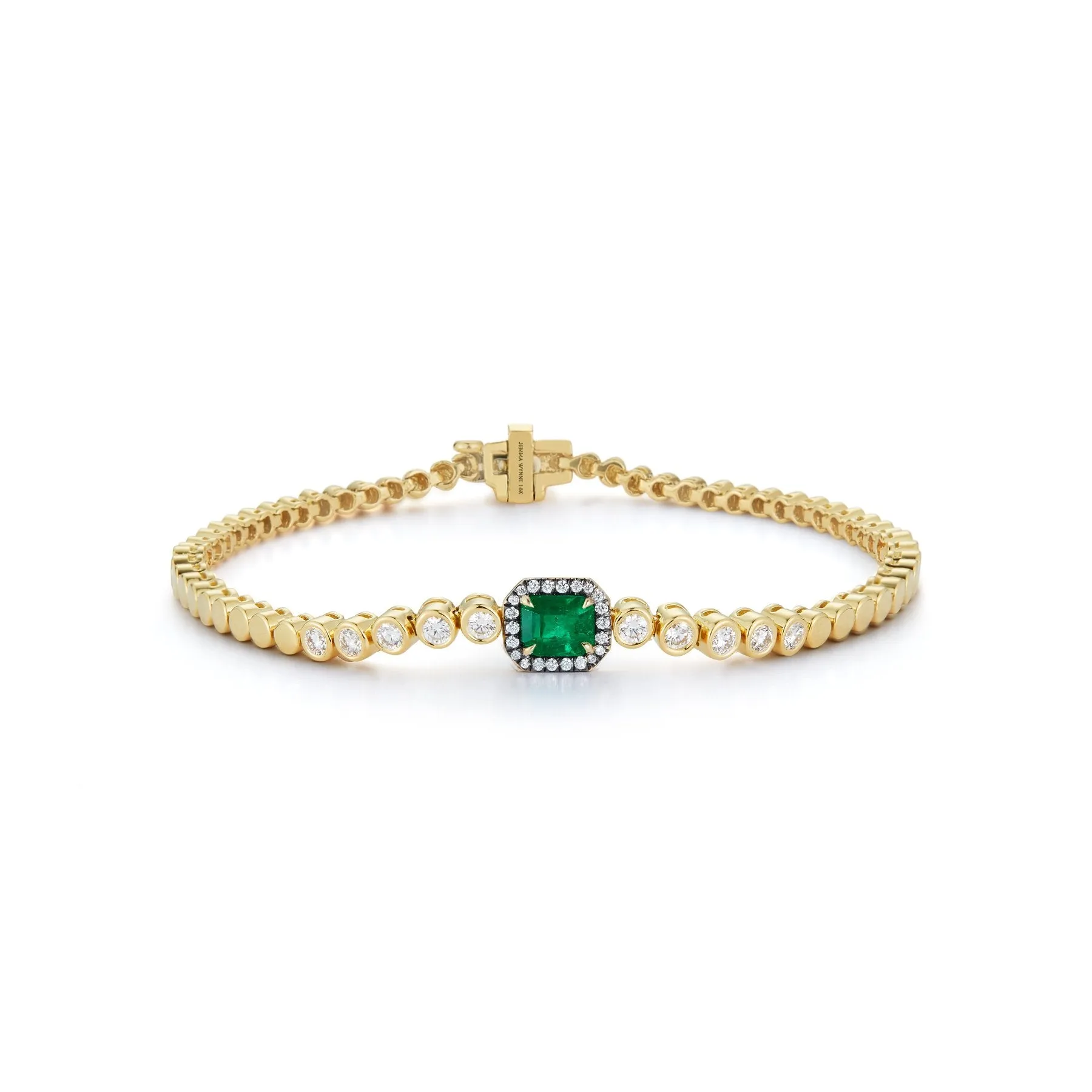 Prive Emerald and Diamond Tennis Bracelet
