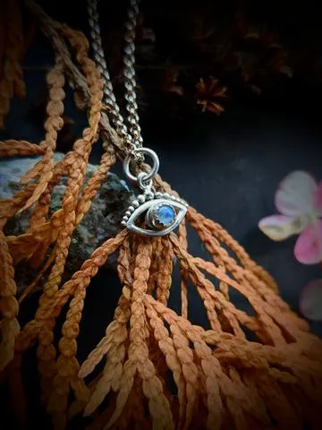 Protection Eye Necklace with Moonstone
