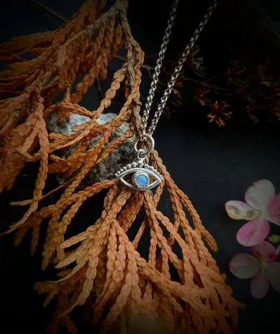 Protection Eye Necklace with Moonstone